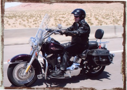 Didier Favre sur sa moto