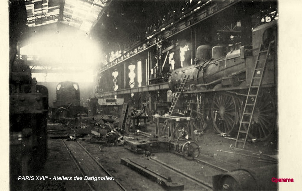 locomotive  vapeur au Dpt des Batignolles