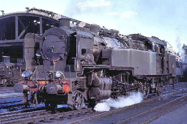 En 1966 les dernieres locomotives  vapeur