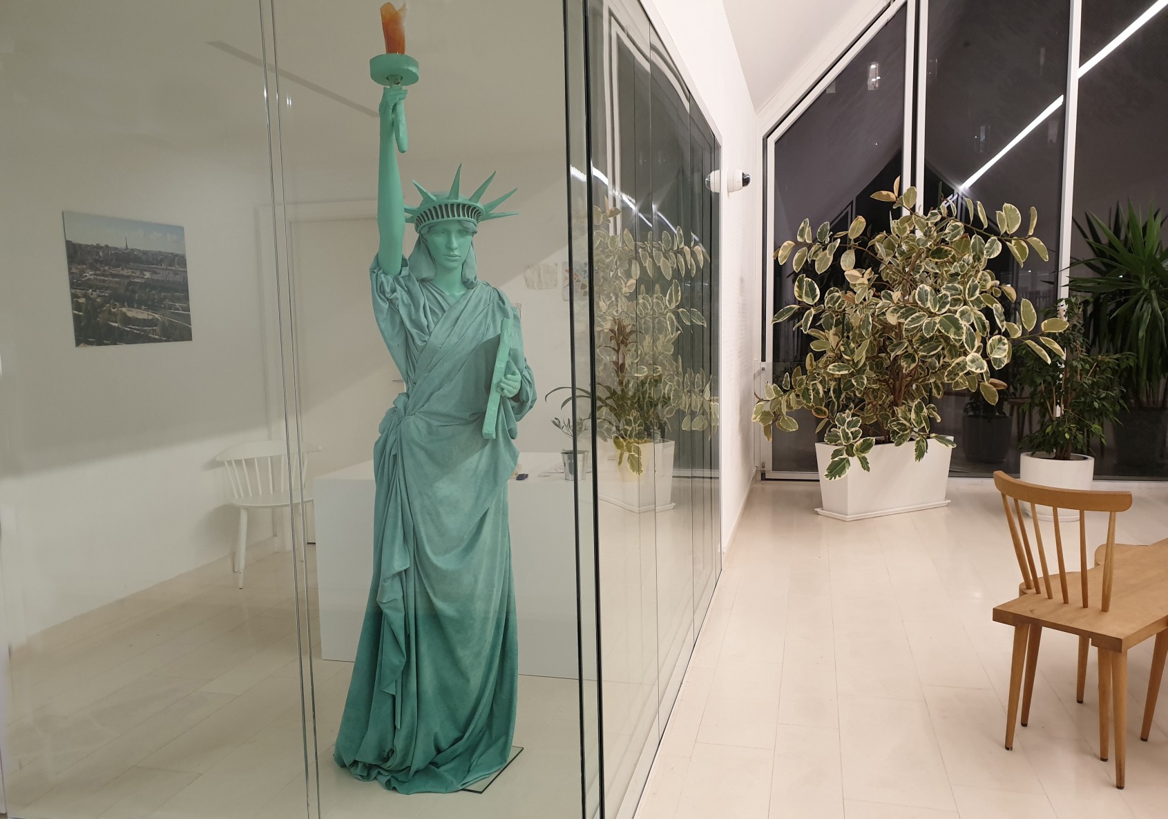 La statue de la Liberté dans l'immeuble Emergence