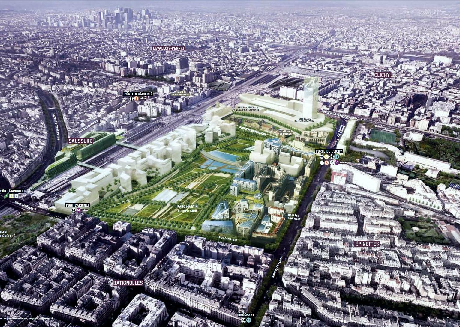 Les Batignolles avec le Palais de Justice