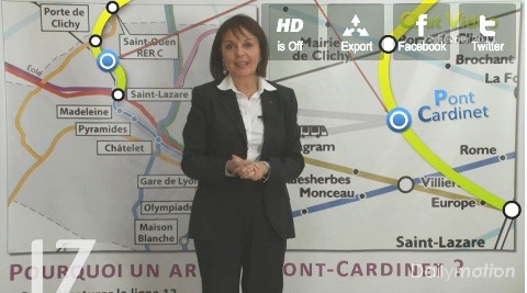 Brigitte Kuster dfend une station  Pont-Cardinet sur la ligne de igne 14 du mtro