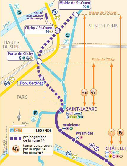Station de m&eacute;tro &agrave; la gare Pont-Cardinet