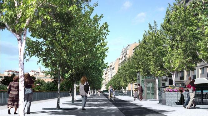 Espace au dessus du futur parking rue Cardinet