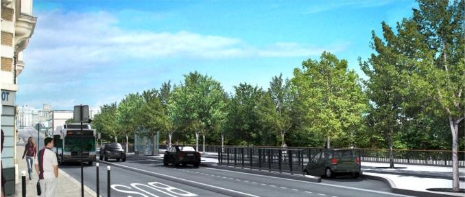 Espace au dessus du futur parking rue Cardinet