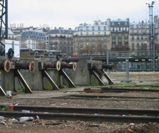 Fin de l'emprise ferroviaire en fvrier 2011